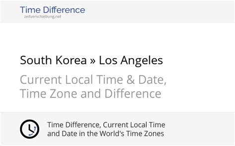 la seoul time difference|Seoul Time to Los Angeles Time Converter .
